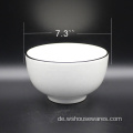 Weiße Porzellanmustungsmittel -Keramikschale für Zuhause verwenden